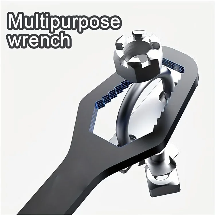 Llave Torx universal de 150 mm de 3 a 17 mm de acero al cromo-vanadio con doble cabeza autoblocante - Negro
