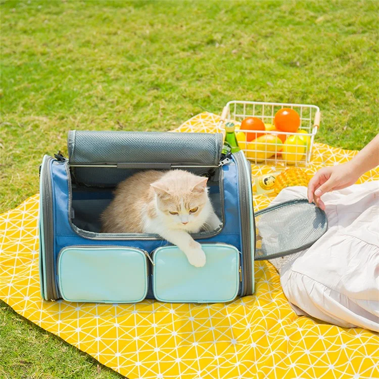 LDLC QS-062 Bolsa de Portabebés de Gato Transpirable Bolso Portátil Para Perros Para Perros al Aire Libre. - Azul