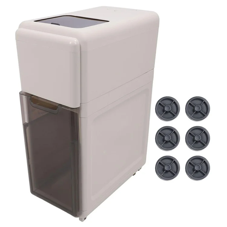Double Layer Rice Storage Container Kitchen Slim Corner Storage Bin with Drawer (BPA Free, No FDA)
