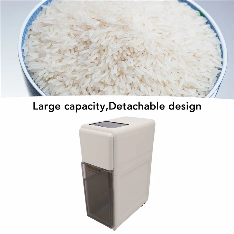 Double Layer Rice Storage Container Kitchen Slim Corner Storage Bin with Drawer (BPA Free, No FDA)