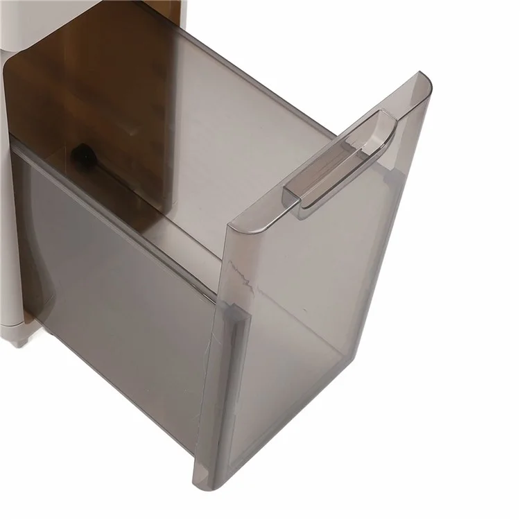Double Layer Rice Storage Container Kitchen Slim Corner Storage Bin with Drawer (BPA Free, No FDA)