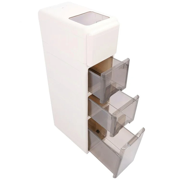 Four Layer Rice Storage Container Kitchen Slim Corner Storage Bin with Drawer (BPA Free, No FDA)