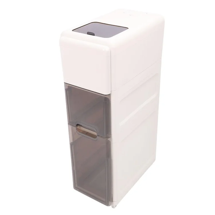 Three Layer Rice Storage Container Kitchen Slim Corner Storage Bin with Drawer (BPA Free, No FDA)