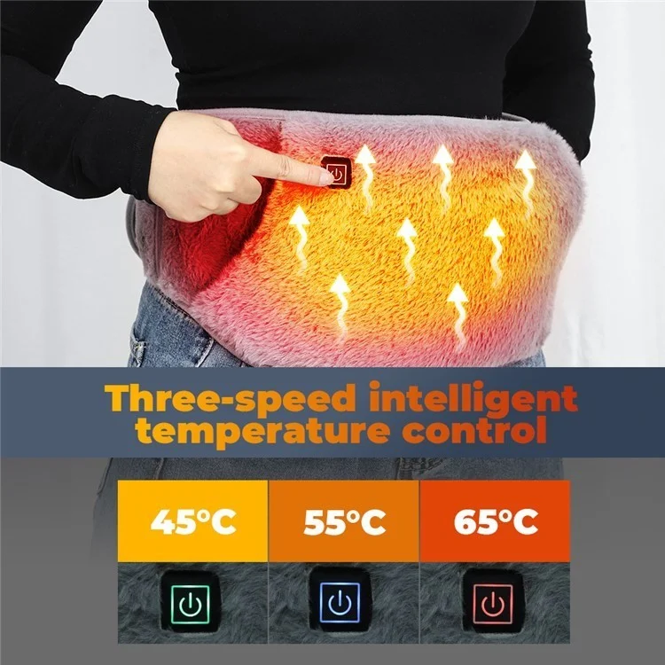 2 in 1 Electric Heating Waist Belt Crystal Velvet Hand Warmer with 1.5m Extension Cord ( CE  /  ROHS  /  FCC Certified )