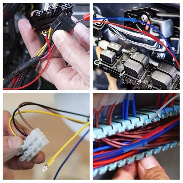 480 Pcs Conjunto Variado de Terminais de Anel Isolados Kit de Conectores de Crimpagem Elétrica de Pressão a Frio