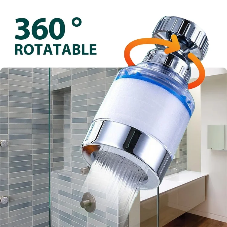 JUE-FISH JUB06-A047-1-BK1 Faucet Water Filter 360 Degree Rotating Head Filtration Sprayer Water Purifier