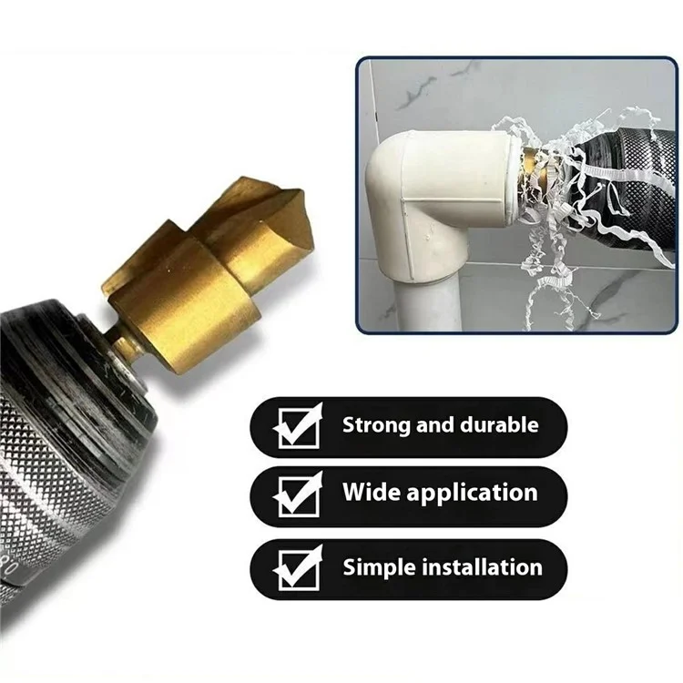 3 Flute 32mm HSS Hex Shank PPR Pipe Reamer Drill Bit Step Drill Hole Opener for Water Pipe Expansion