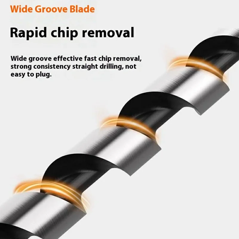 14x200mm Deep Hole Extended Auger Drill Bit Woodworking Hex Shank Bit for Electric Drill / Bench Drill