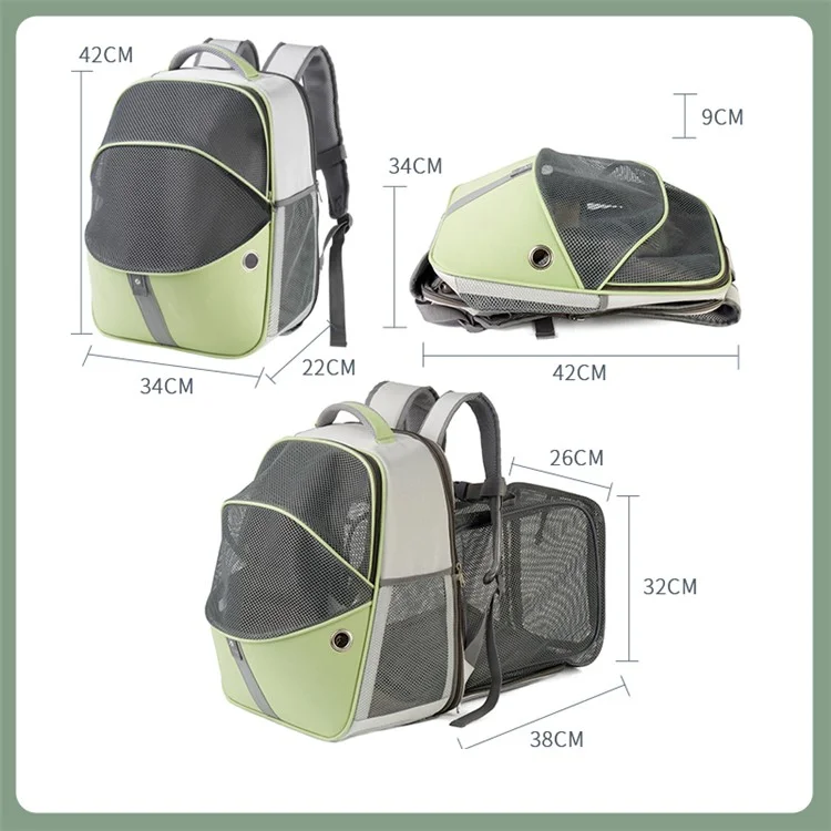 LDLC QS-067 Kontraster Farbe Haustier Rucksack Atmungsaktives Hund Katze Schultern Tasche Outdoor-reiset Haustierträger - Blau