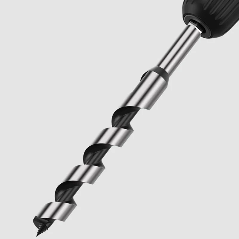 25 x 350mm Deep Hole Extended Auger Drill Bit Woodworking Hex Shank Bit for Electric Drill / Bench Drill
