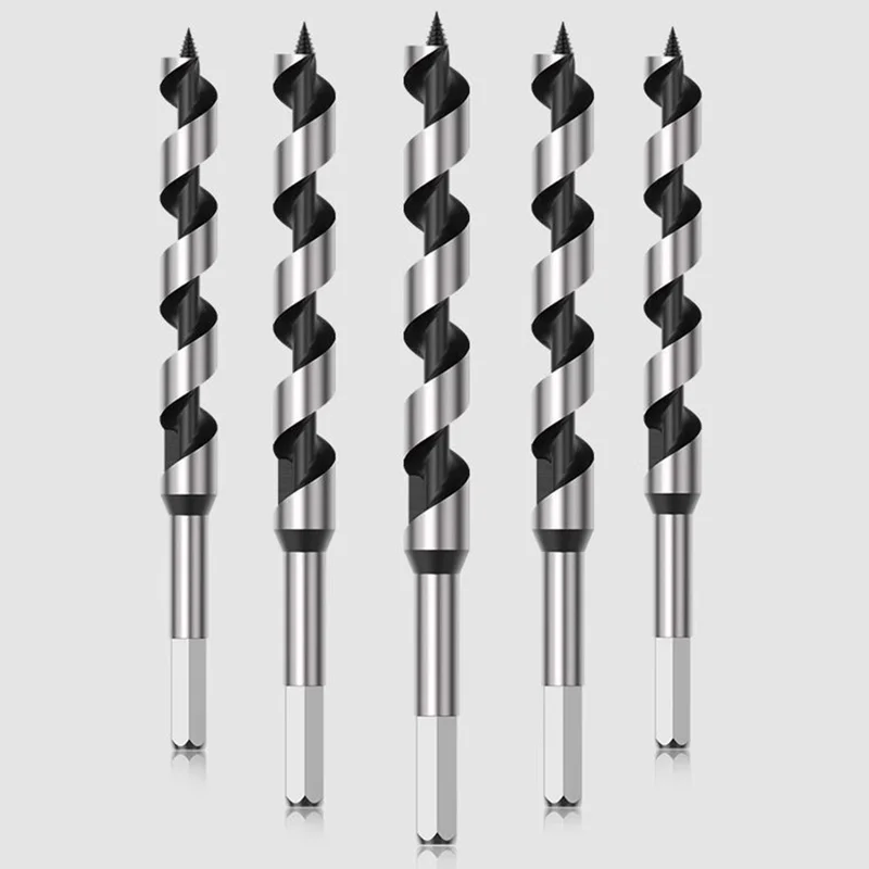 25 x 350mm Deep Hole Extended Auger Drill Bit Woodworking Hex Shank Bit for Electric Drill / Bench Drill