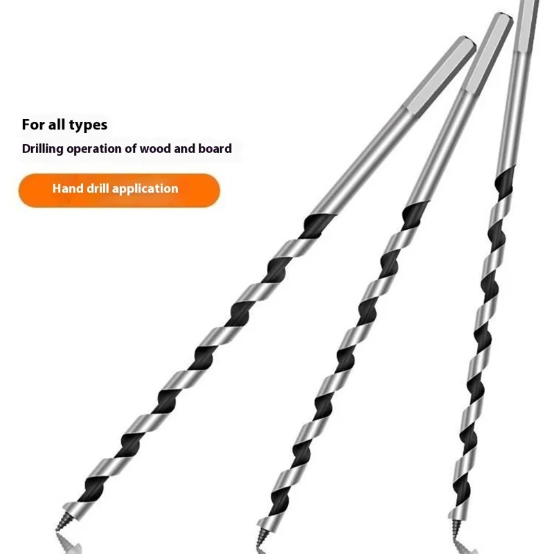 Broca de barrena extendida de 25 x 600 mm para taladro eléctrico / taladro de banco con vástago hexagonal para trabajos en madera