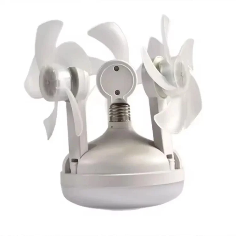 3 Heads E27 Fan Light 450mm Foldable Bedroom Kitchen Silent Ceiling Fan Lamp with Remote Control