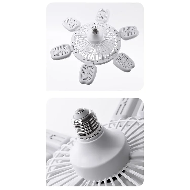 E27 Foldable LED Fan Light Home Bedroom Dorm Remote Control Dimmable 60W 6 Blade Apple Shape Ceiling Fan Light