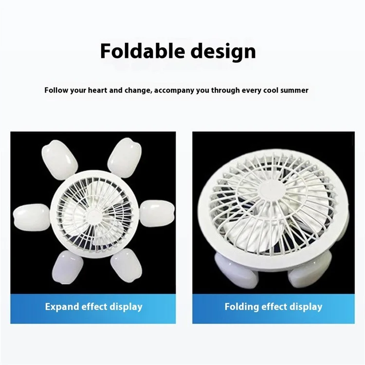 E27 Foldable LED Fan Light Home Bedroom Dorm Remote Control Dimmable 60W 6 Blade Apple Shape Ceiling Fan Light
