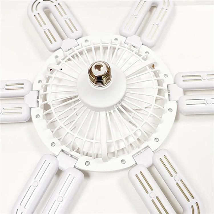 E27 60W 6 U-Shape Blade Foldable Fan Light Home Bedroom Dorm Remote Control Dimmable LED Ceiling Fan Light