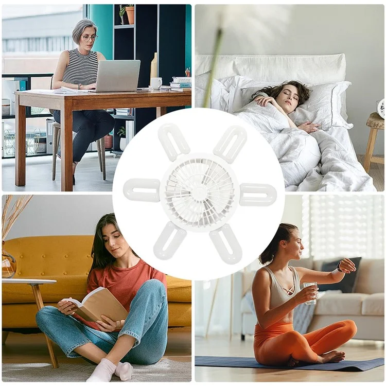 E27 60W 6 U-Shape Blade Foldable Fan Light Home Bedroom Dorm Remote Control Dimmable LED Ceiling Fan Light