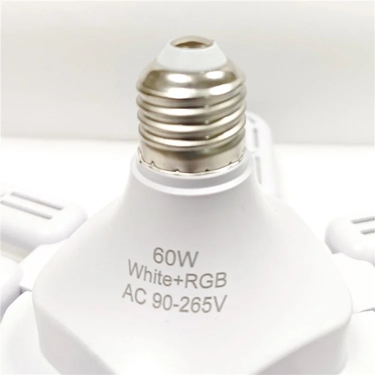 E27 60W 6 U-Shape Blade Foldable Fan Light Home Bedroom Dorm Remote Control Dimmable LED Ceiling Fan Light