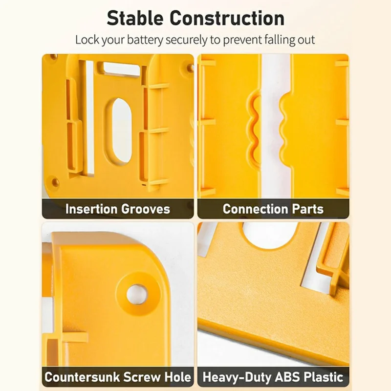 Soporte de Pared RIS-D-1 3 Unidades para Almacenamiento de Baterías Dewalt 20V / 60V DCB200