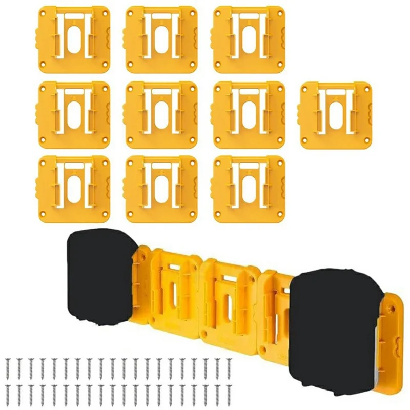 RIS-D-1 10 шт. Держатель для аккумуляторов Dewalt 20В / 60В DCB200 Настенный держатель для хранения батарей
