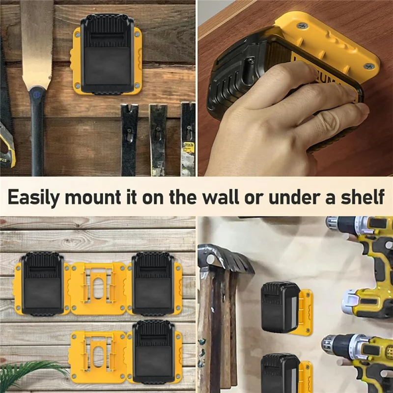 RIS-D-1 10 шт. Держатель для аккумуляторов Dewalt 20В / 60В DCB200 Настенный держатель для хранения батарей