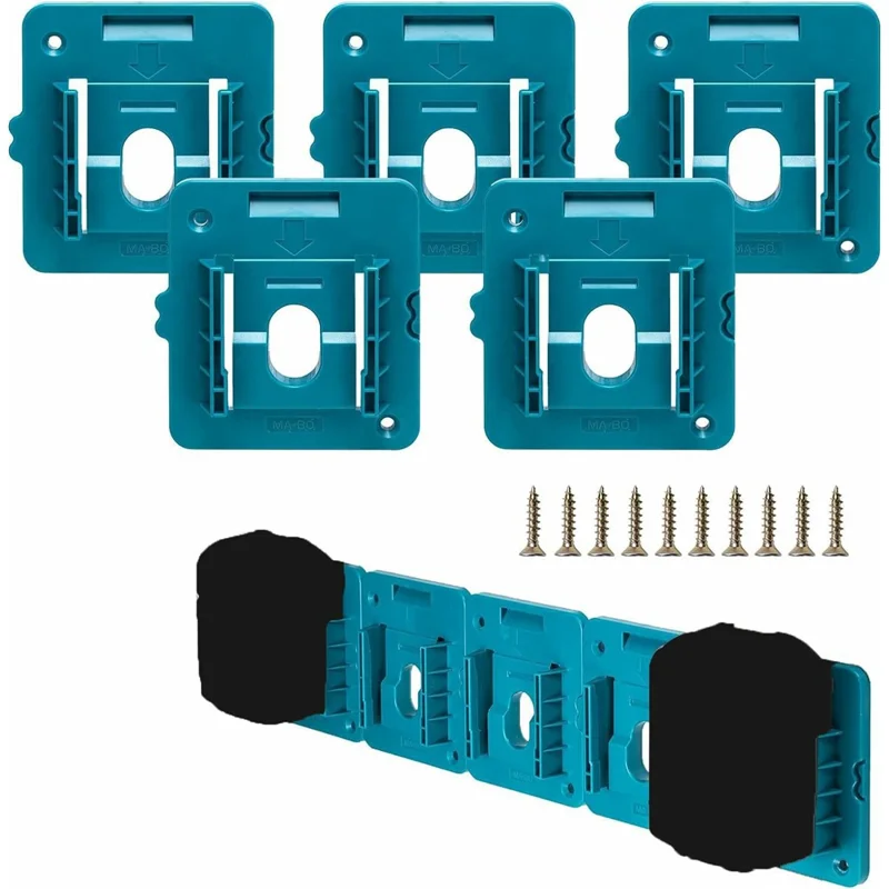 Soporte de Pared para Almacenamiento de 5 Piezas RIS-MA-1 para Soportes de Batería Makita 18V BL1815 BL1820