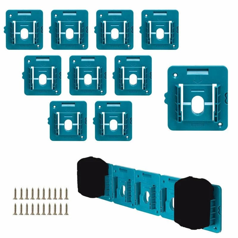 Soporte de Pared para 10 Soportes de Batería RIS-MA-1 para Herramientas Makita 18V BL1815 BL1820