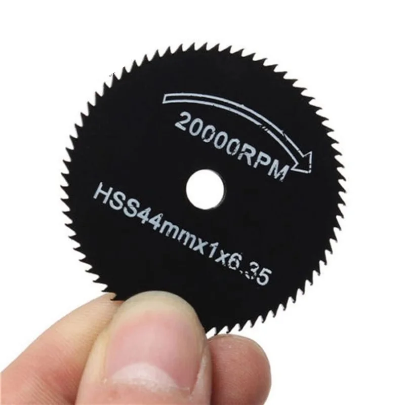 5 Peças de Lâminas Mini Serra Circular HSS para Corte de Madeira e Metal, Lâminas Rotativas para Furadeira Elétrica com Haste de Conexão de 3,17mm