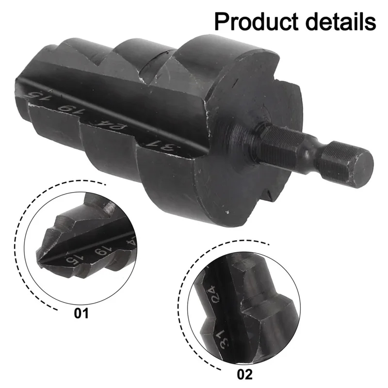 For PPR Pipe Tri-Blade Hex Shank Expansion Drill Bit 15  /  19  /  24  /  31mm Hex Shank Plumbing Drill Bits
