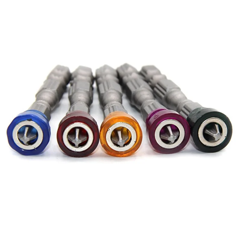 5 PCS Embouts de tournevis magnétiques de 65 mm à tête cruciforme, tige hexagonale standard de 1/4 de pouce
