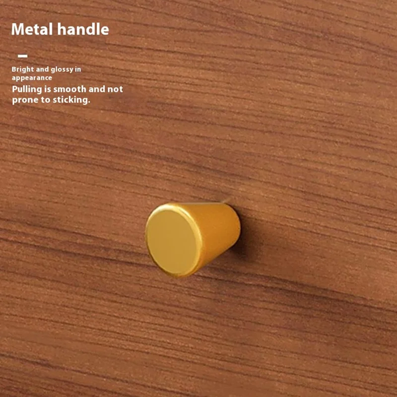 C28 20cm Width Slim Bedside Table for Bedroom Wooden 2 Drawer Nightstand with Metal Handle - Dark Walnut