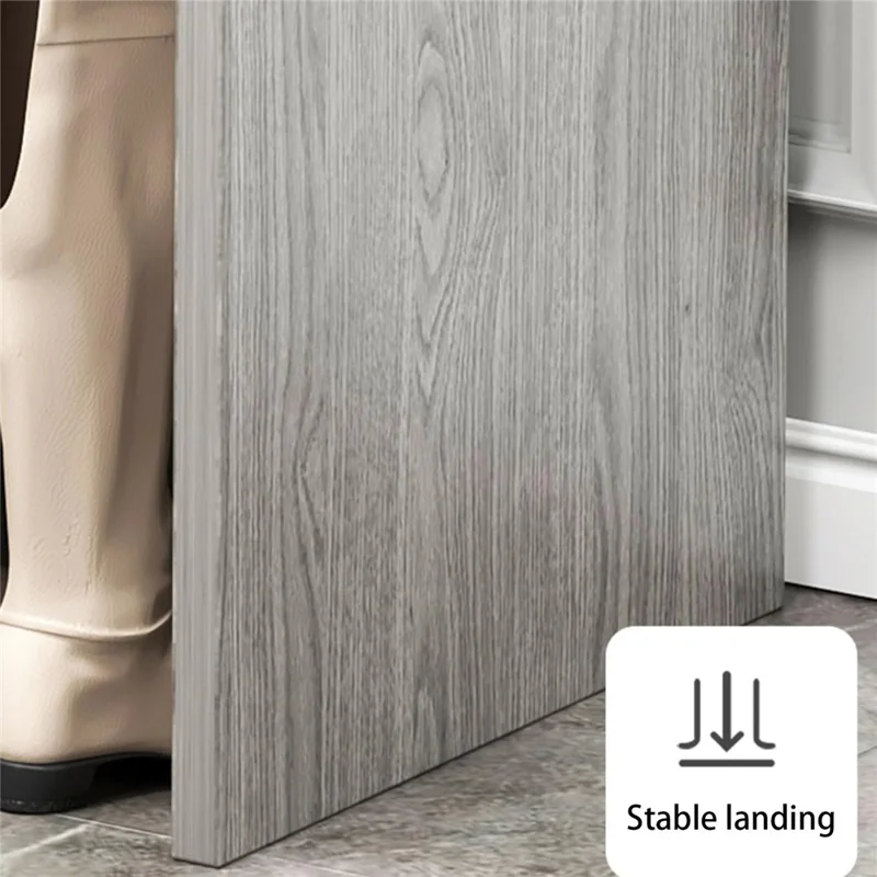 B09 Multifunktionale Klapp-Sitzbank für den Eingangsbereich mit zweischichtigem Schuhregal und gepolstertem Sitz, 80 cm Breite - Warmweiß