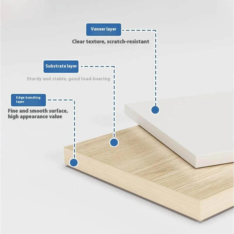 C22 Dual Drawer Bedside Table Wide Storage Cabinet Multipurpose Nightstand, 40 x 32 x 70cm - Light Oak+White