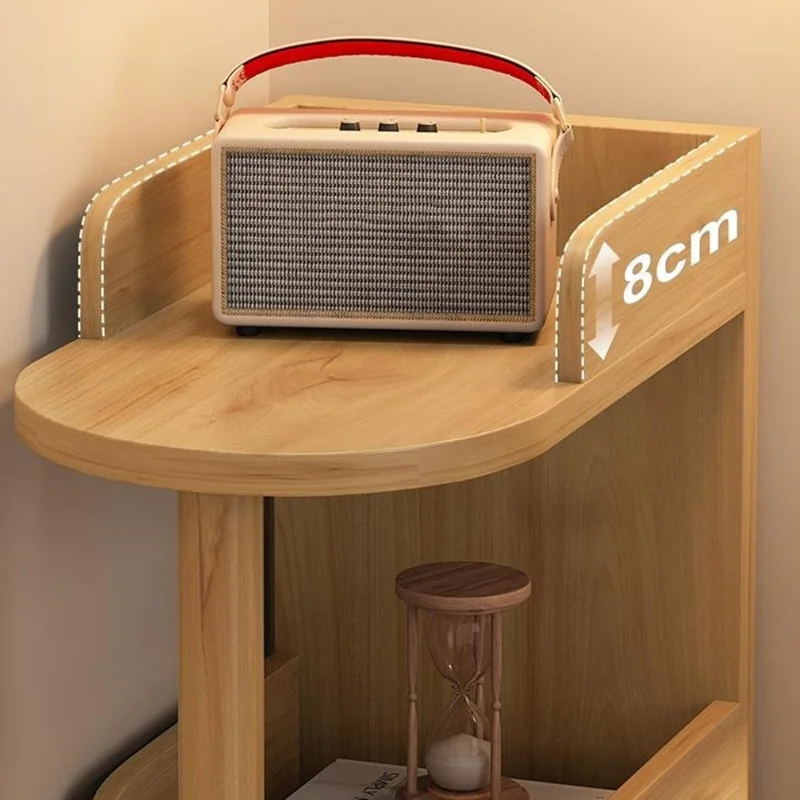 4 Étagères étroites en bois à 4 niveaux pour la chambre à coucher Organisateur économe en espace, 48 x 30 cm - Couleur bois
