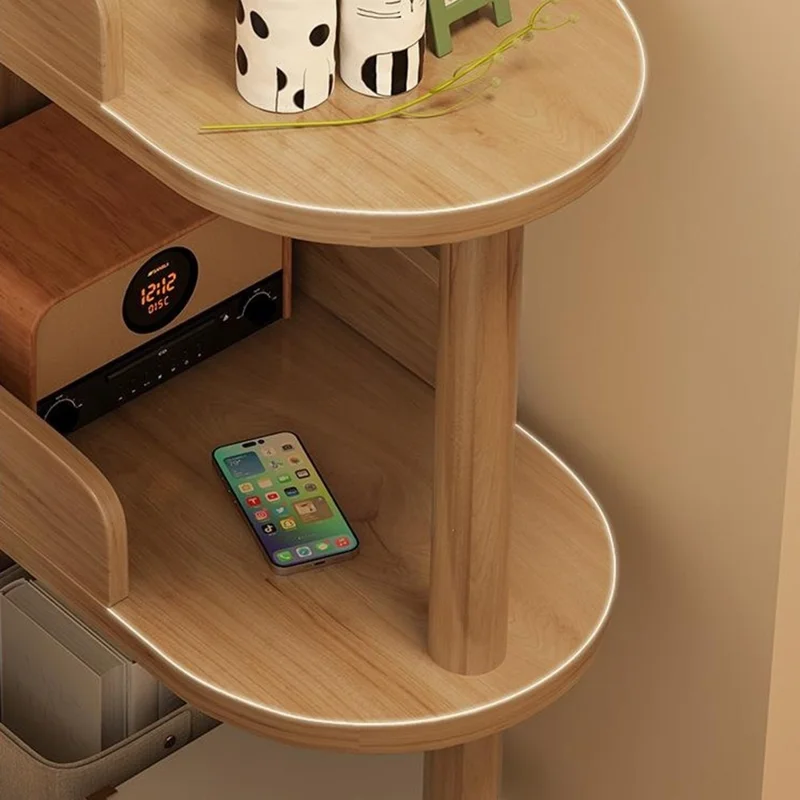 4 Étagères étroites en bois à 4 niveaux pour la chambre à coucher Organisateur économe en espace, 48 x 30 cm - Couleur bois