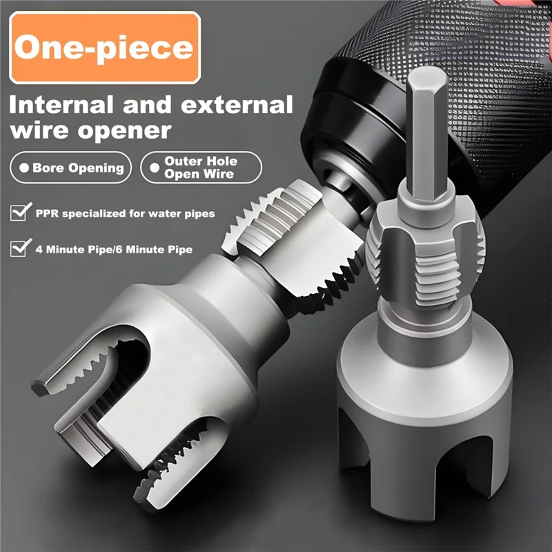 Outil de filetage pour tuyau d'eau PPR 1/2 + 3/4 pouces Ensemble de filières et tarauds en alliage 40CR pour filetage intérieur et extérieur