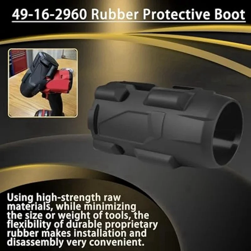 RIV-Mi-5 Pour Couvercle de Protection en Caoutchouc pour Visseuse à Chocs Milwaukee M18 FUEL 2960-20 / 2962-20 / 2962P-20, 49-16-2960