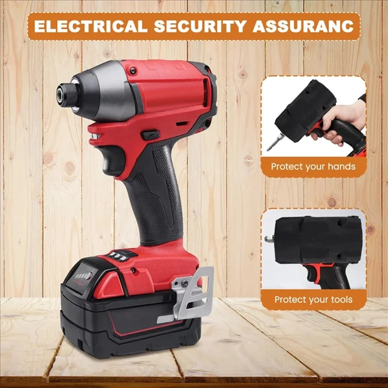 RIV-Mi-5 Pour Couvercle de Protection en Caoutchouc pour Visseuse à Chocs Milwaukee M18 FUEL 2960-20 / 2962-20 / 2962P-20, 49-16-2960