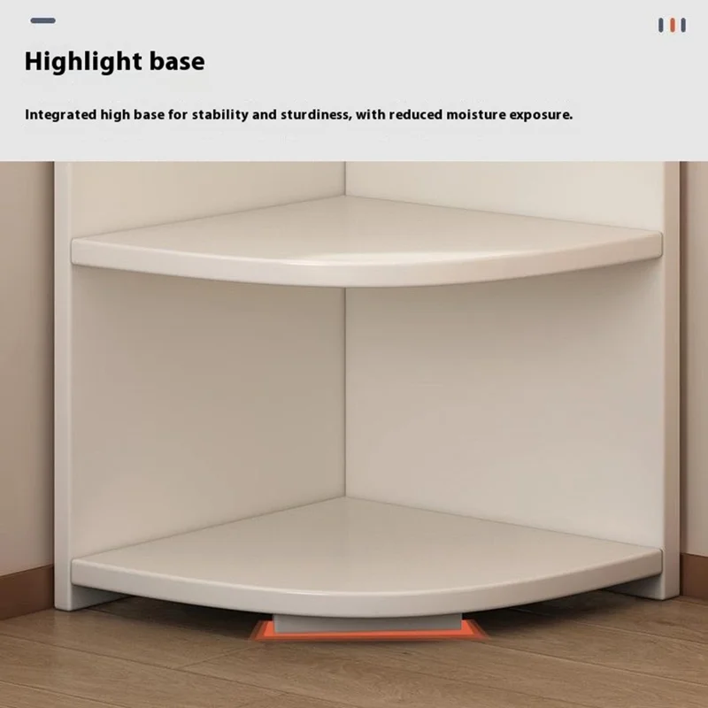 5-Tier 30x150cm Corner Storage Cabinet Floor Standing Display Shelf Holder for Living Room