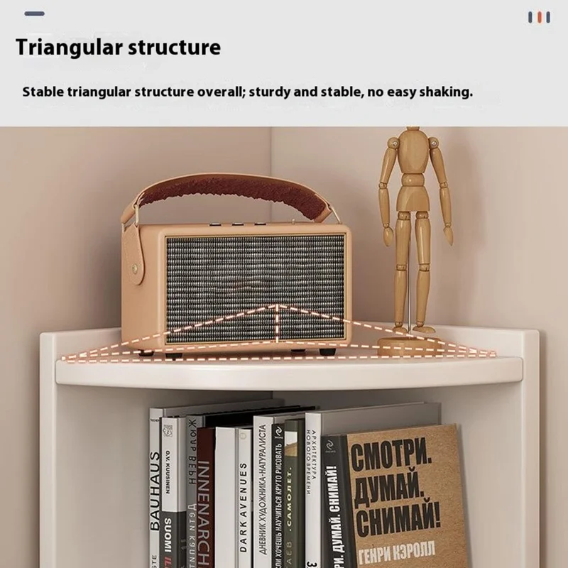 5-Tier 30x150cm Corner Storage Cabinet Floor Standing Display Shelf Holder for Living Room