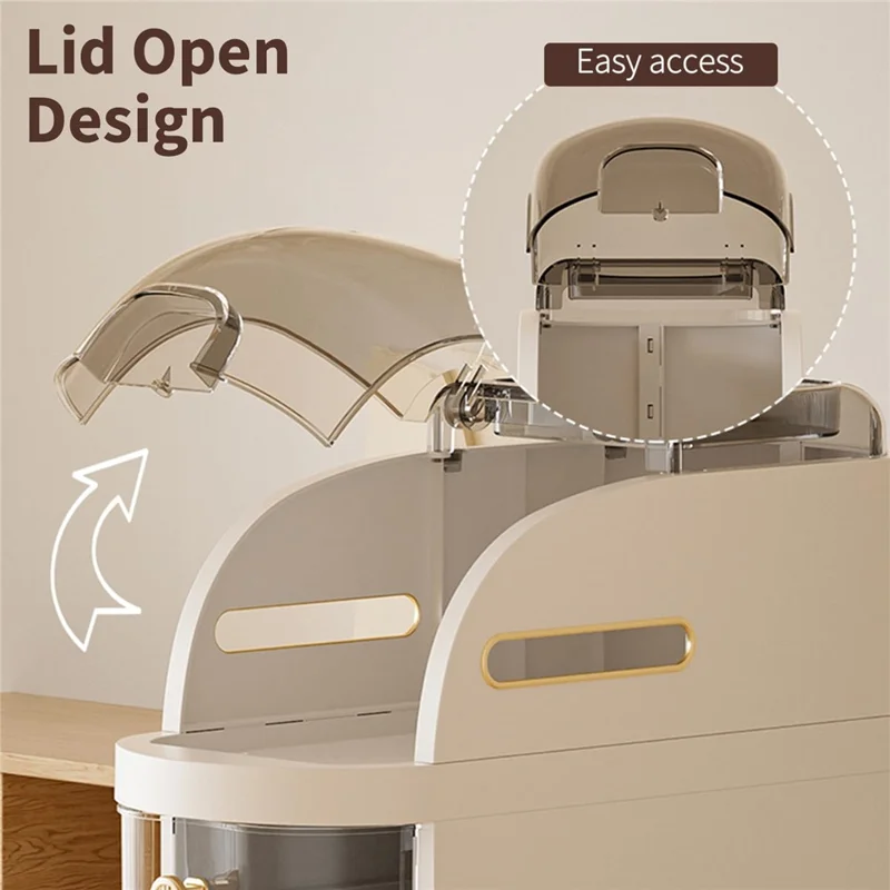 3-Tier Slim Storage Organizer Transparent Dust Proof Container Box for Kitchen / Bathroom / Bedroom