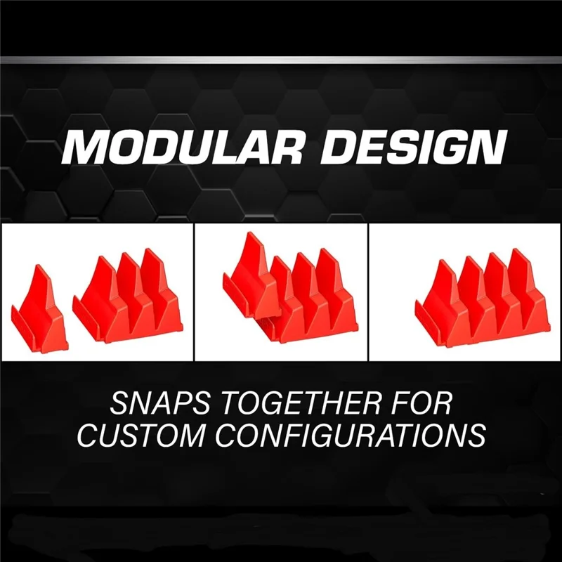 Wrench Organizer 40 Slots Tool Spanner Storage Holder for Garage / Workshop Space Saving Heavy Duty - Red