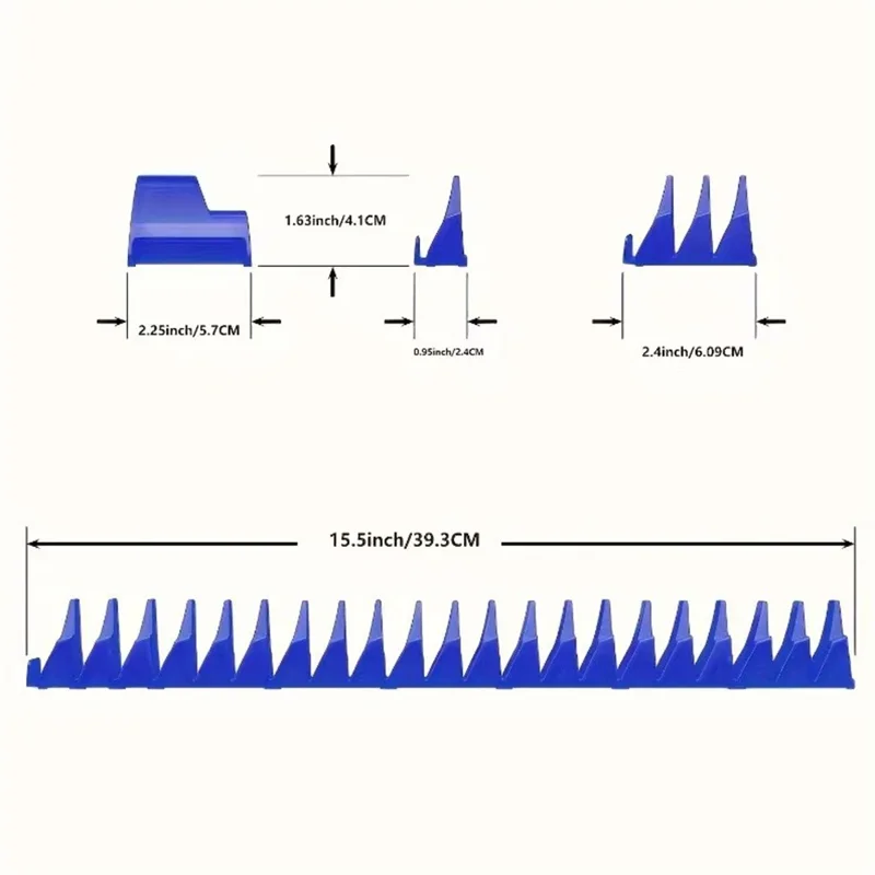 Wrench Organizer 40 Slots Tool Spanner Storage Holder for Garage / Workshop Space Saving Heavy Duty - Red