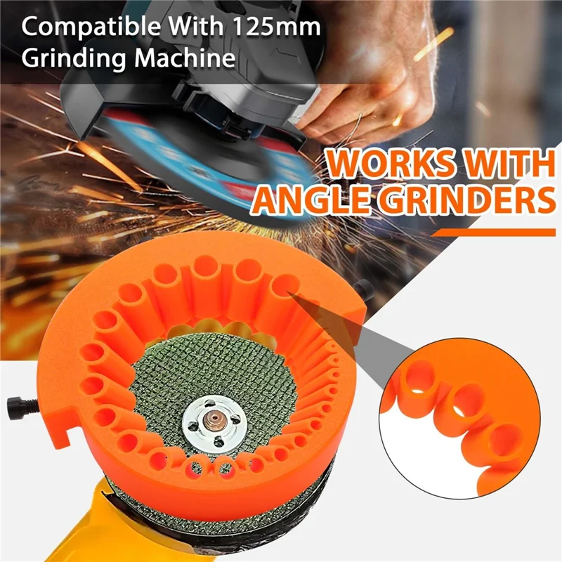 Multi-Size Drill Bit Sharpener Grinding Tool Auxiliary Drill Grinder Thickened Angle Grinder Drill Bit Sharpener - Orange