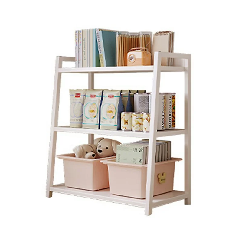 D20 50 x 70cm 3 Layers Floor Standing Display Shelf Trapezoid Bookcase Minimalist Storage Rack