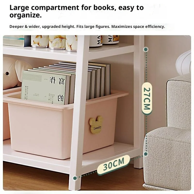 D20 50 x 120cm 5 Layers Floor Standing Display Shelf Trapezoid Bookcase Minimalist Storage Rack