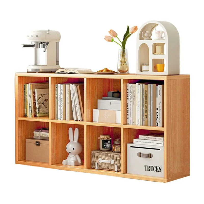 D23 120 x 20 x 60cm 8 Scomparti Armadio di Stoccaggio Scaffale Espositivo per Soggiorno Libreria in Legno - Colore del Legno