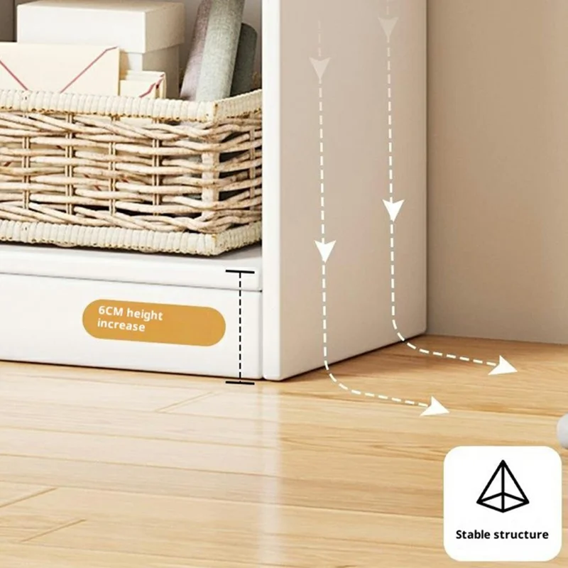 Estante de Armazenamento de 3 Andares Estreita de 30 cm D27 para Sala de Estar - Branco