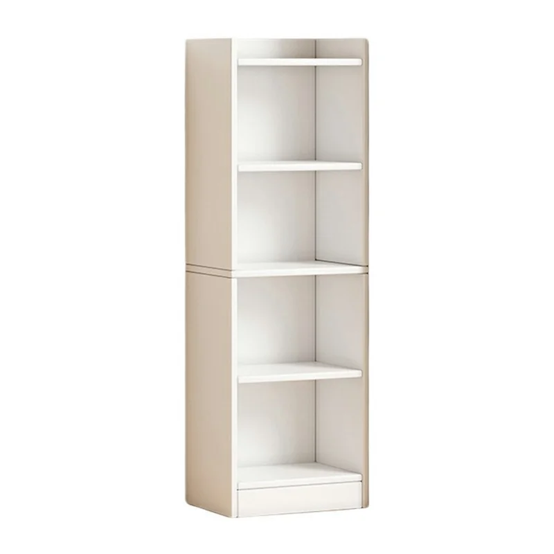 D27 30cm Libreria Stretta a 4 Ripiani Mobiletto Portaoggetti per Soggiorno Organizzatore Scaffale - Bianco
