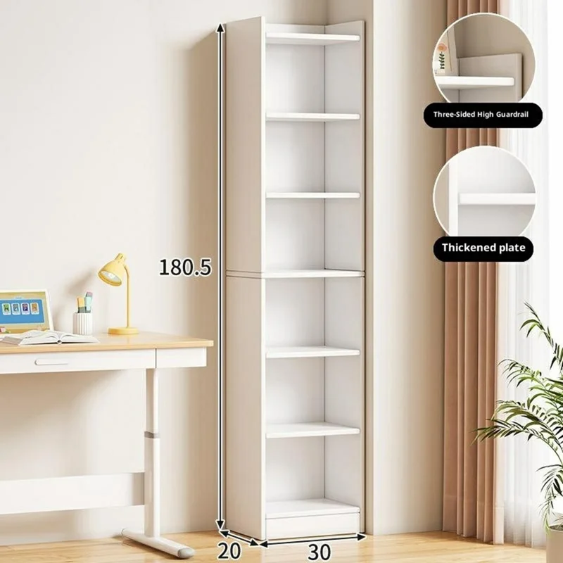 D27 30см 6-ярусный узкий стеллаж для хранения в гостиной, органайзер для хранения - Белый